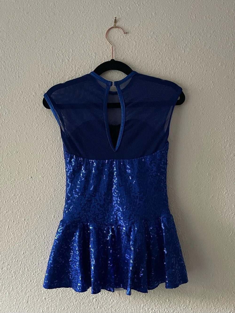 Revolution Dancewear Royal Blue Sequin Dance Costume Lyrical Jazz Girl’s Medium